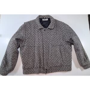 Vintage 80s DASH OVERSIZED Wool Blend TWEED Retro Winter Coat Short 44/14